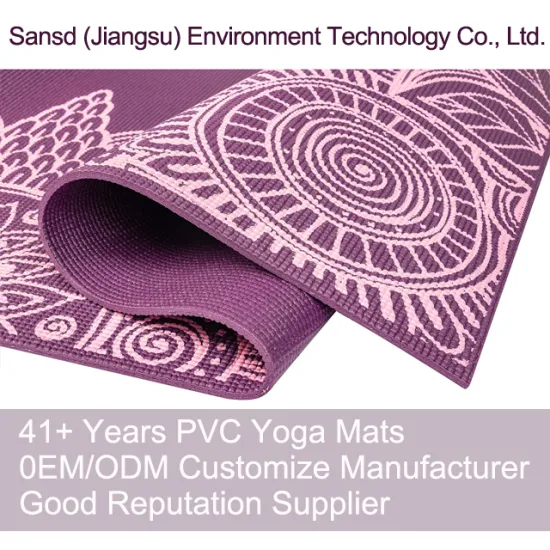 Tappetino yoga in PVC stampato personalizzato ecologico antiscivolo impermeabile multicolore