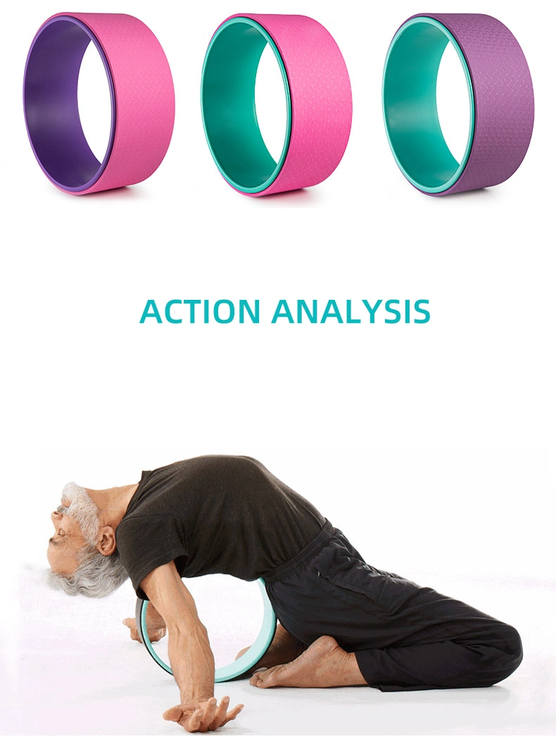 High Quality Balance Training Custom Logo Fitness Eco Friendly Exercise Stretching Prop TPE Yoga Wheel for Back Pain