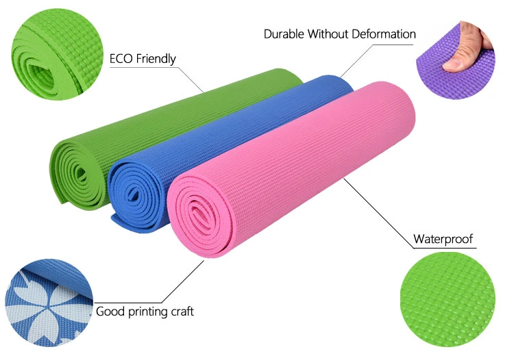 China Wholesale Recyclable Latex Free PVC Organic Yoga Mats Manufacturer