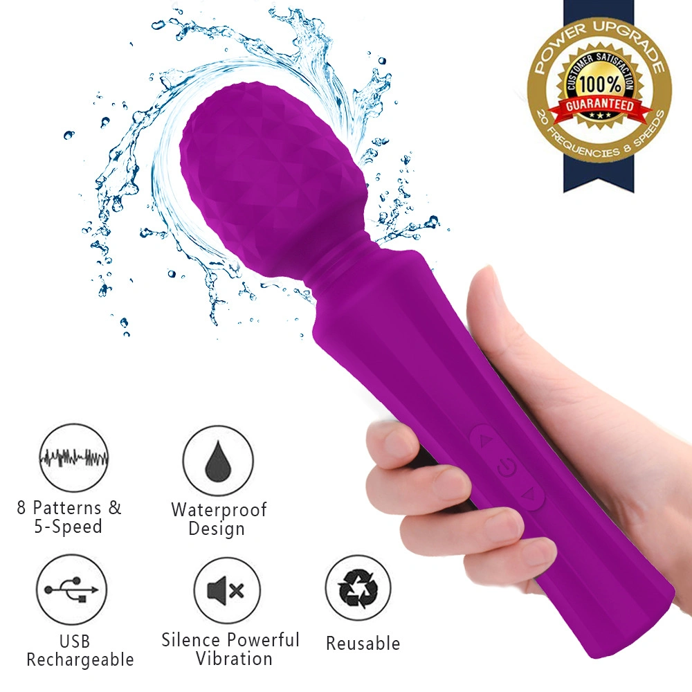 8-Frequency 5-Speed Female Masturbation Massage Stick Full Coverage