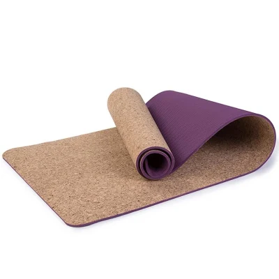 Tappetino per pilates impermeabile in cartone OEM ODM per adulti, colore personalizzato, tappetino per yoga in sughero TPE